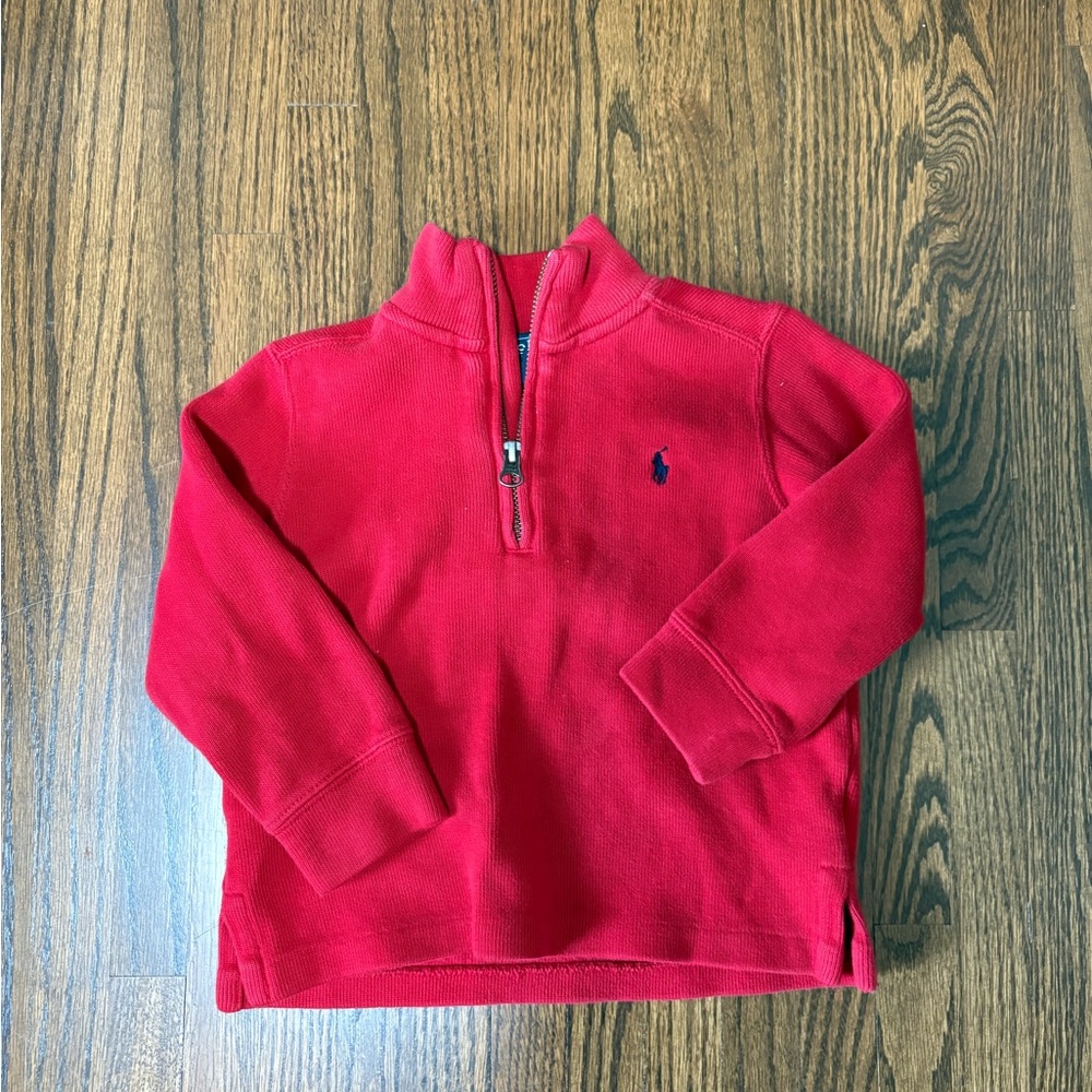Polo by Ralph Lauren Kids Red Quarter-Zip Jacket